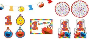 1st Birthday Elmo Room Decorating Kit 10 piece Party Supplies Elmo Sesame Street Fun to be One!