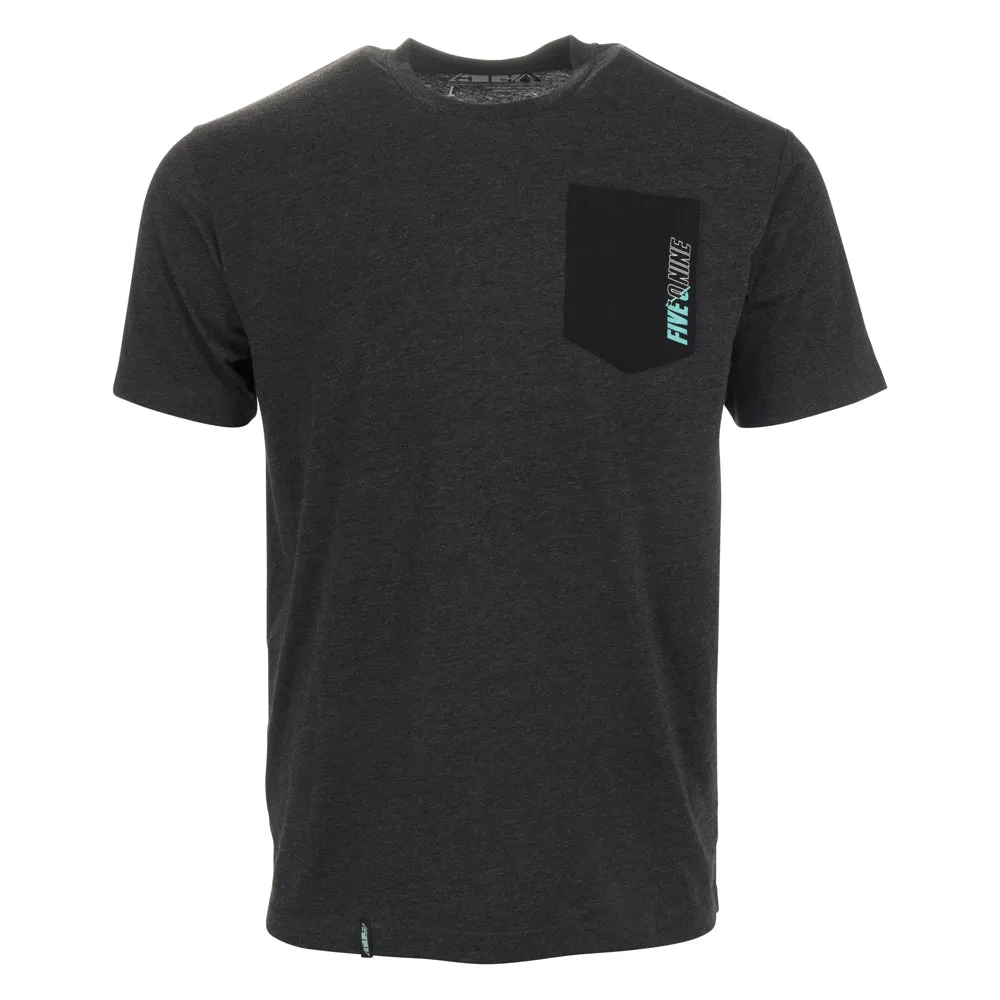 509  Mens Arsenal T-Shirt Tee Short Sleeve Pocket Soft Casual Charcoal Heather