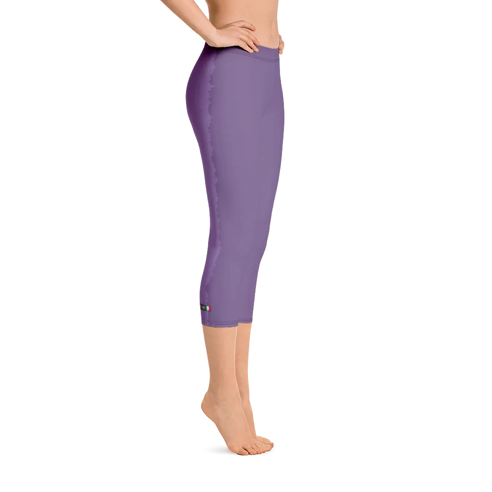 #5311d580 - Mulberry Blackberry Stracciatella - ALTINO Sport Capri Leggings