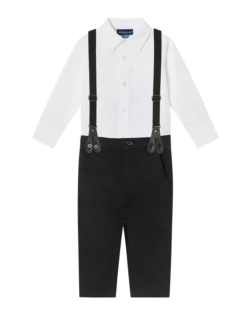 Andy & Evan Button-Down, Suspenders & Pant Set