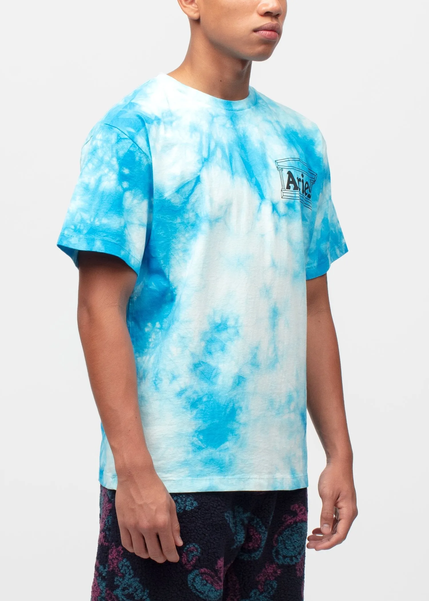 ARIES: TEMPLE TIE-DYE TEE [BLUE]