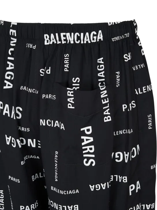 Balenciaga   Paris allover viscose poplin pants 