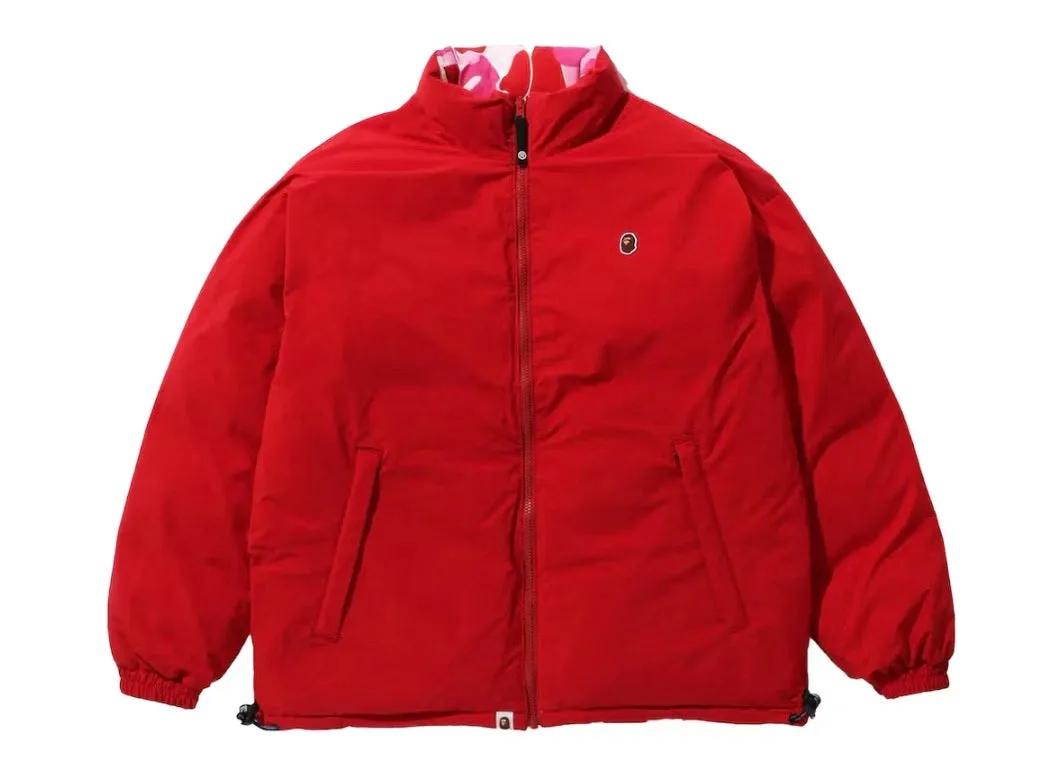 Stylish Reversible Pink BAPE ABC Camo Down Jacket - Limited Edition