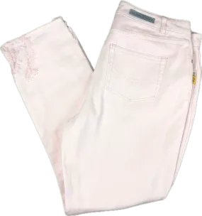 Bettina Liano Blush Pink Ripped Jeans- Size 12