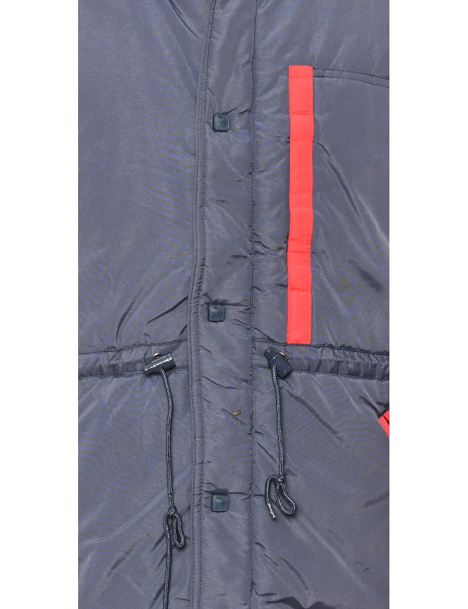 Blue & Red Zip-Front White Stag Ski Jacket - L