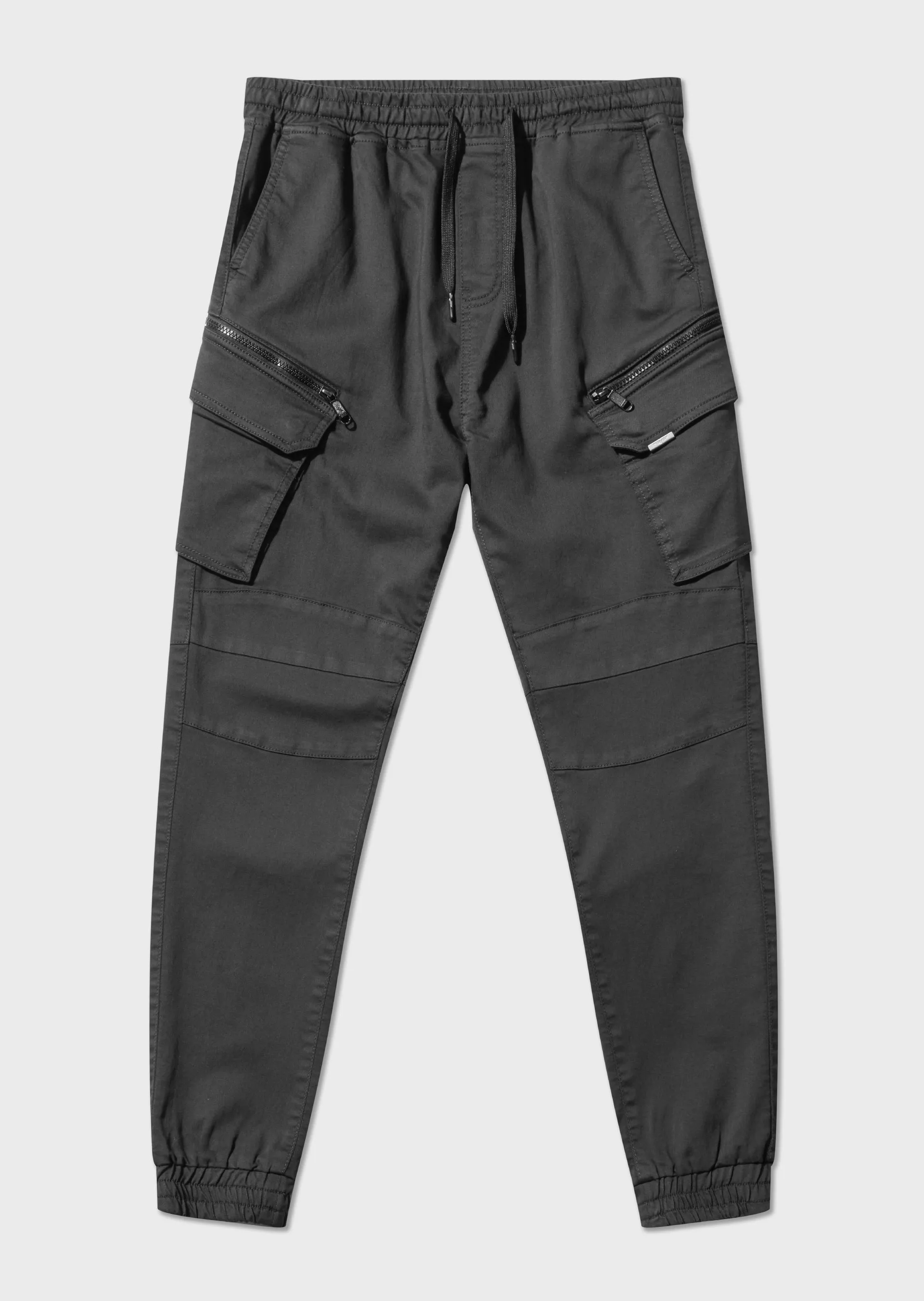Bonetti Charcoal Slim Fit Cuffed Cargos