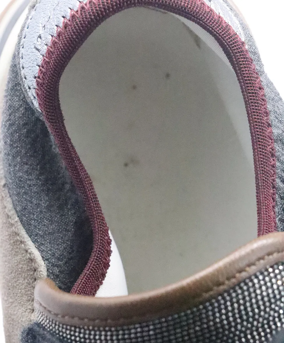 Brunello Cucinelli Grey Suede Sneakers sz 7