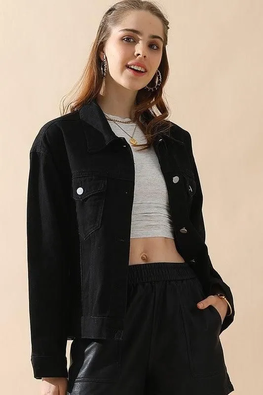 BUTTON DOWN CASUAL DENIM JACKET