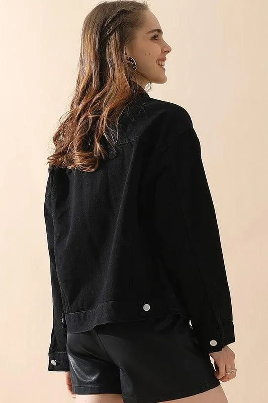 BUTTON DOWN CASUAL DENIM JACKET