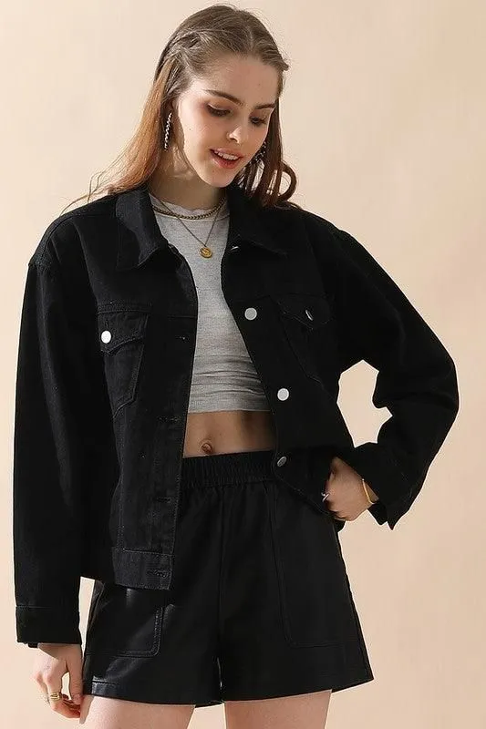 BUTTON DOWN CASUAL DENIM JACKET