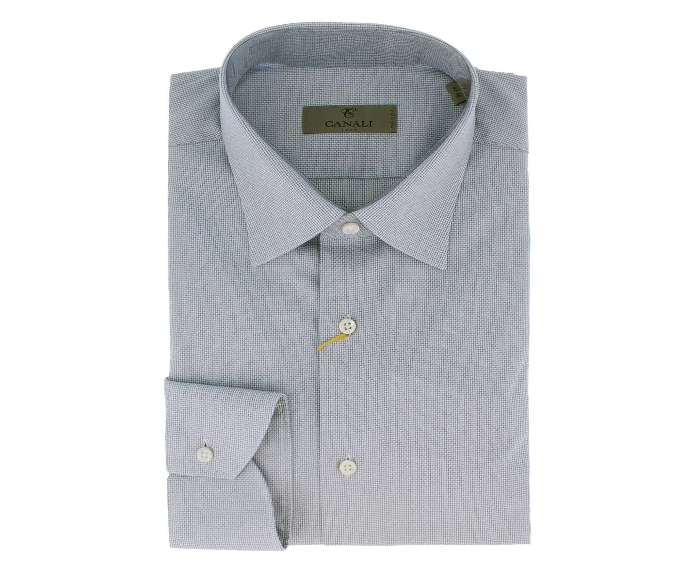 Canali Blue Weave Formal Shirts
