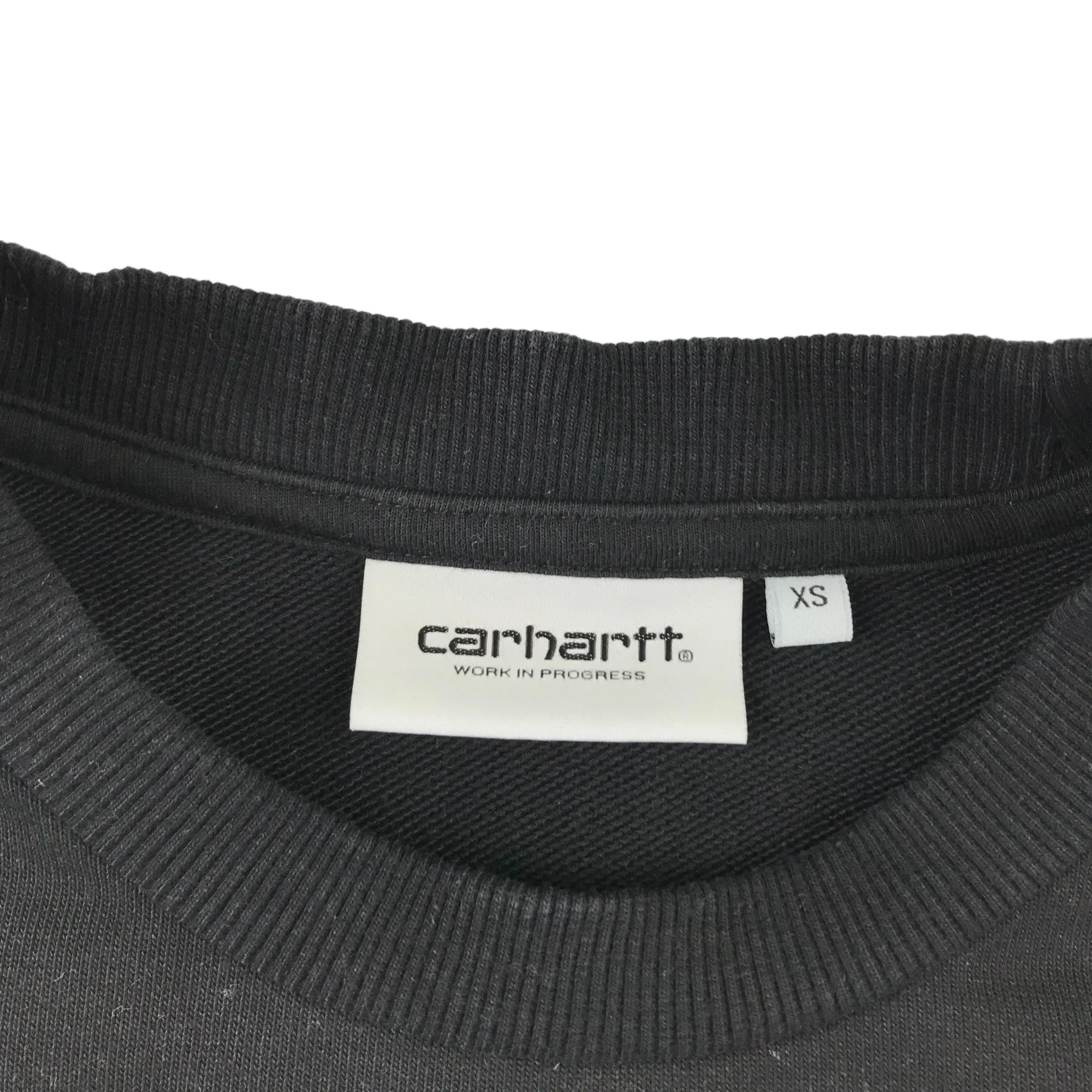 Carhartt sweater adult size XS black plain chest logo unisex