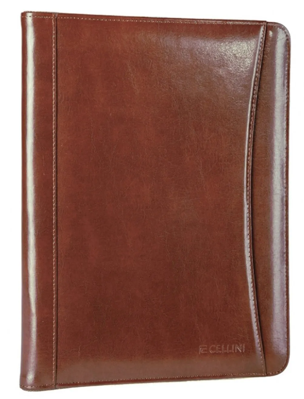 Cellini A4 Leather Zip Around Folder | Brown