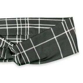 Coal Plaid Knotties Headband