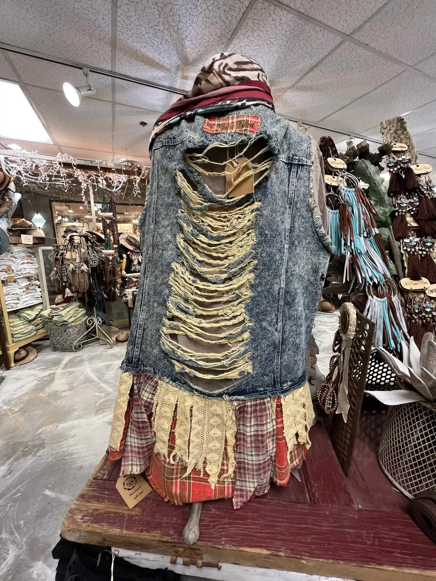 Denim Rag Vest  LAST ONE !