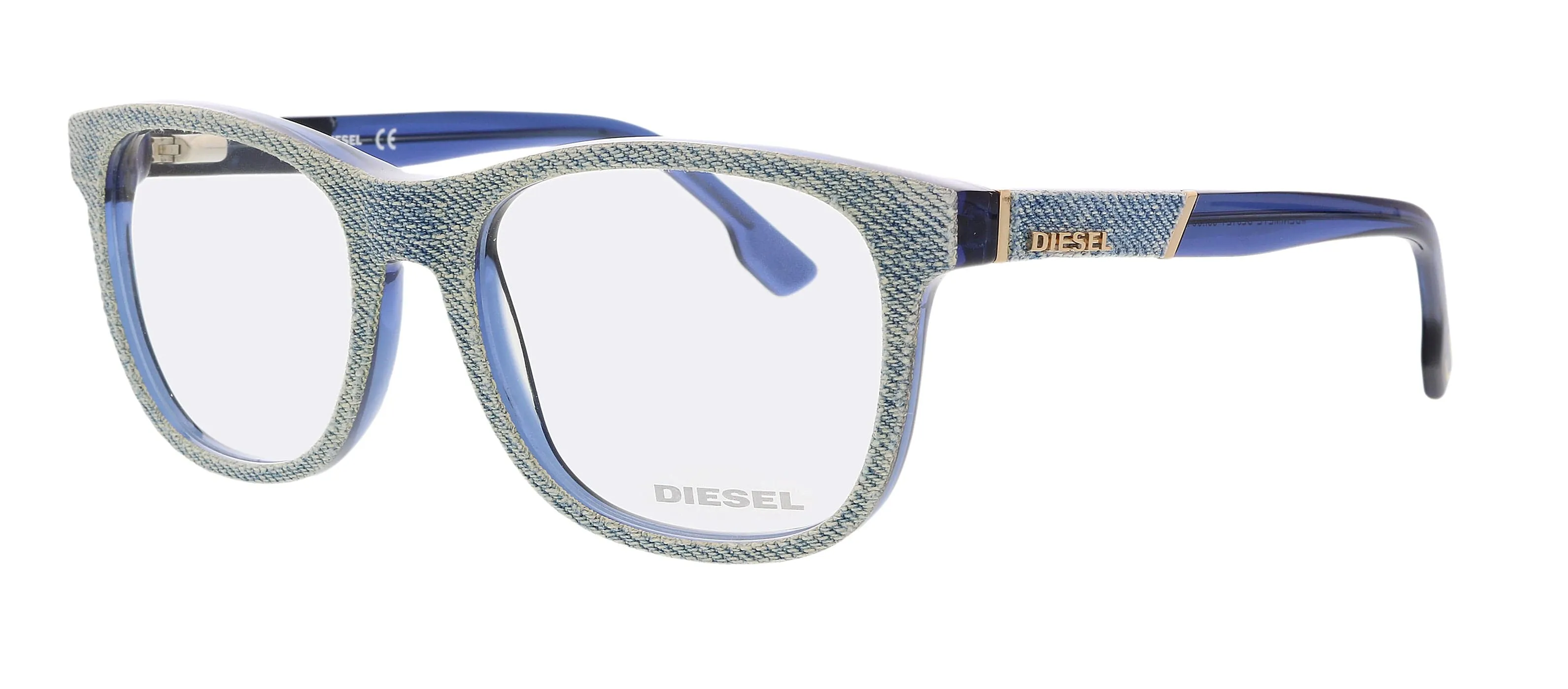 Diesel DL5124 Denim/Matte Blue Modified Square Eyeglasses