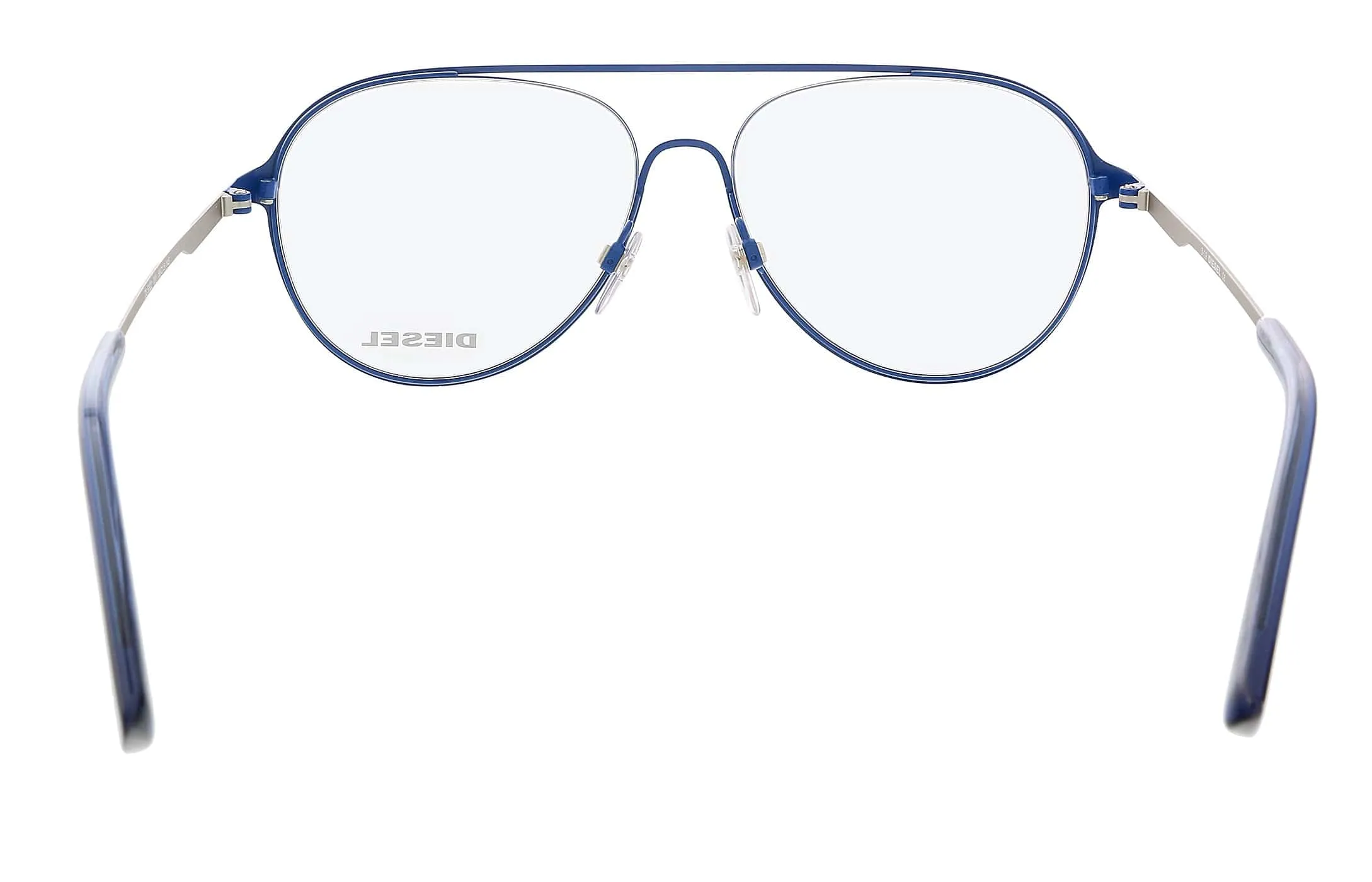 Diesel DL5322 Matte Blue Semi-Rimless Round Eyeglasses