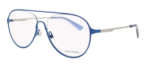 Diesel DL5322 Matte Blue Semi-Rimless Round Eyeglasses