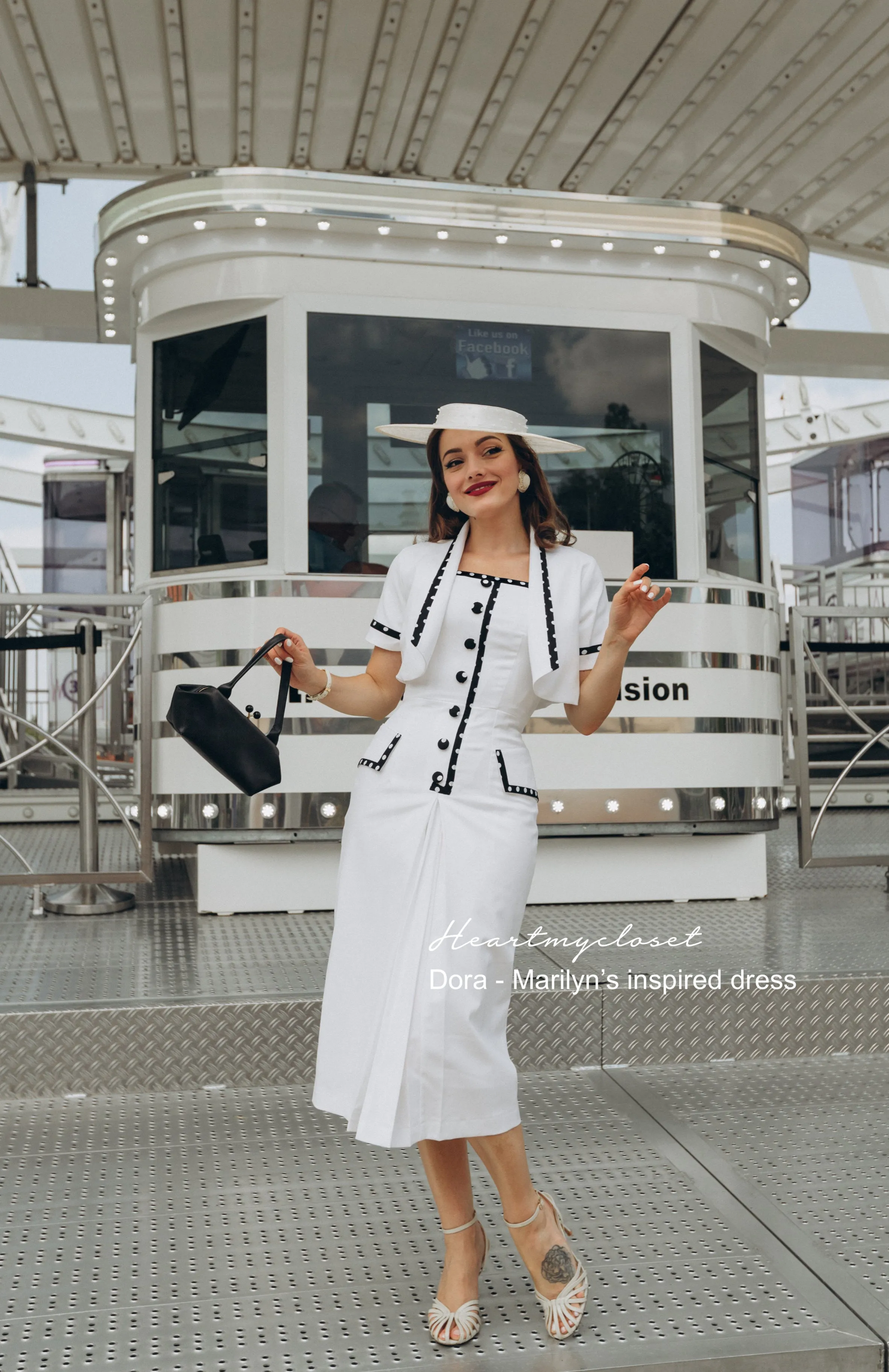 Marilyn Monroe-Inspired Dress - Custom Made, 40s 50s Style, Dora Dress, Available in All Sizes