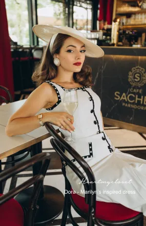 Marilyn Monroe-Inspired Dress - Custom Made, 40s 50s Style, Dora Dress, Available in All Sizes