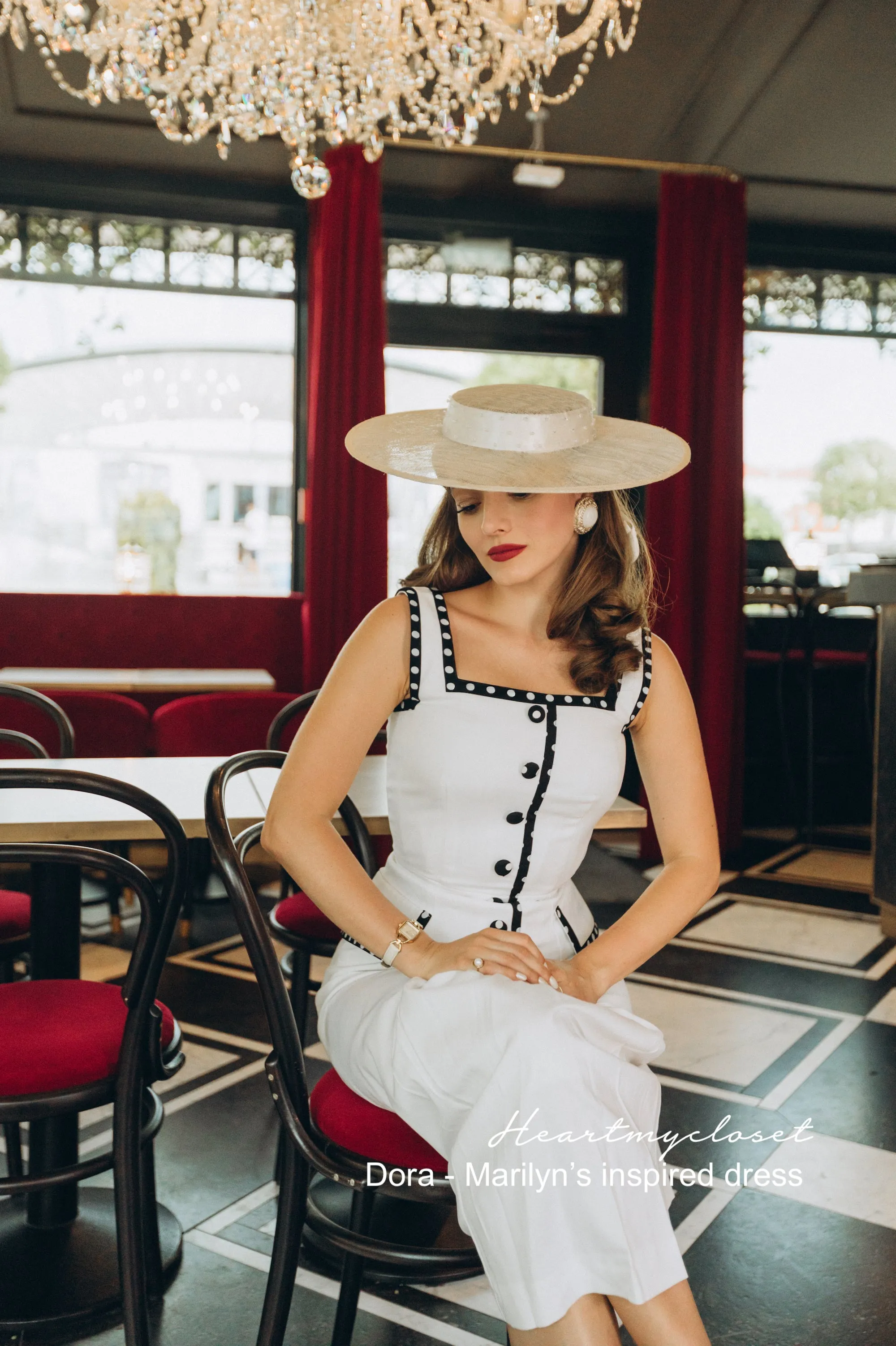 Marilyn Monroe-Inspired Dress - Custom Made, 40s 50s Style, Dora Dress, Available in All Sizes