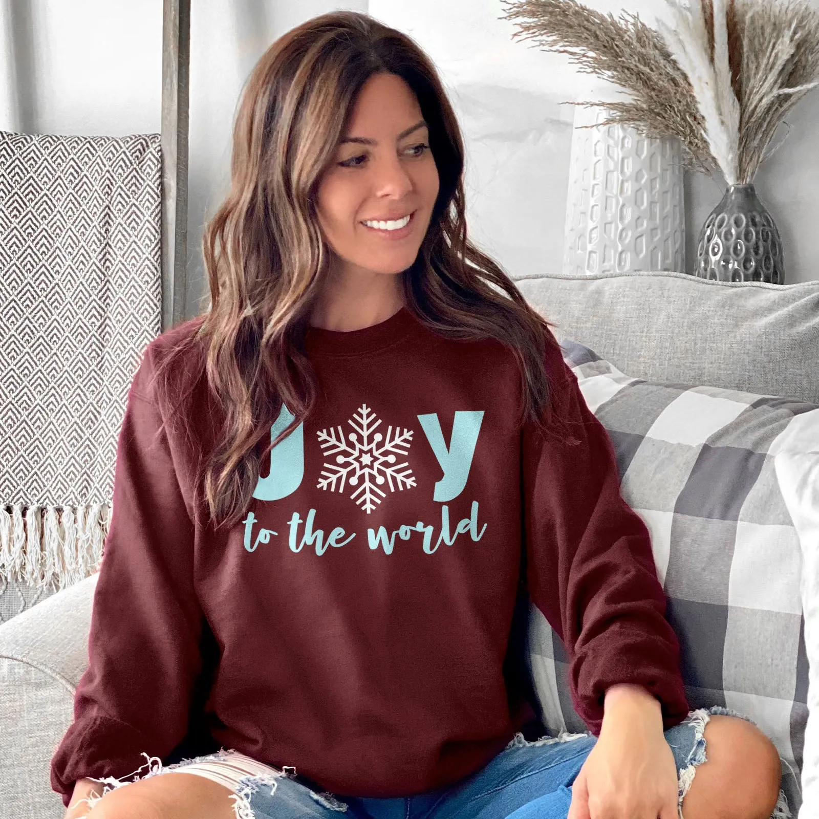 Joy to the World Snowflake Sweatshirt