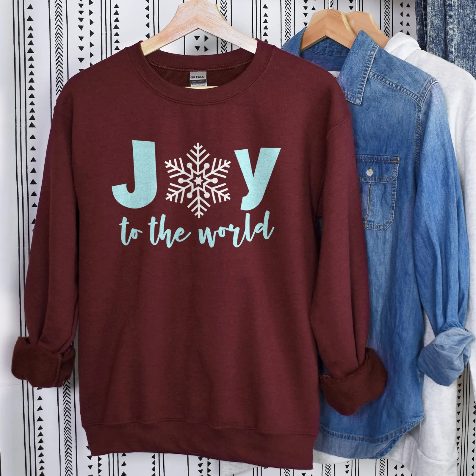 Joy to the World Snowflake Sweatshirt