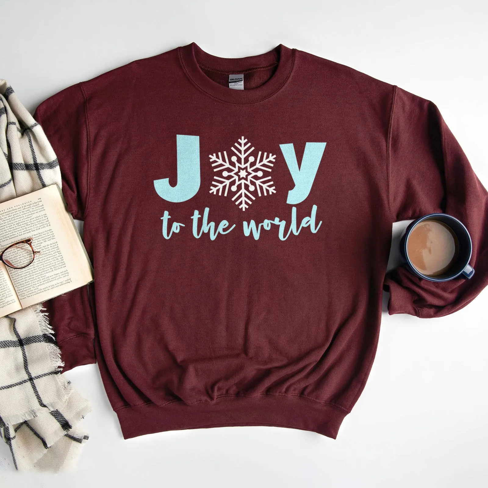 Joy to the World Snowflake Sweatshirt