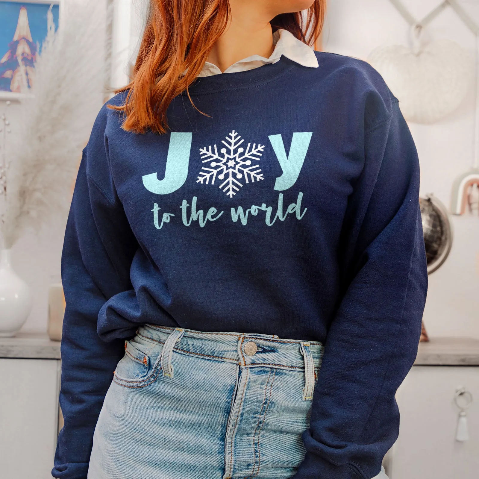 Joy to the World Snowflake Sweatshirt