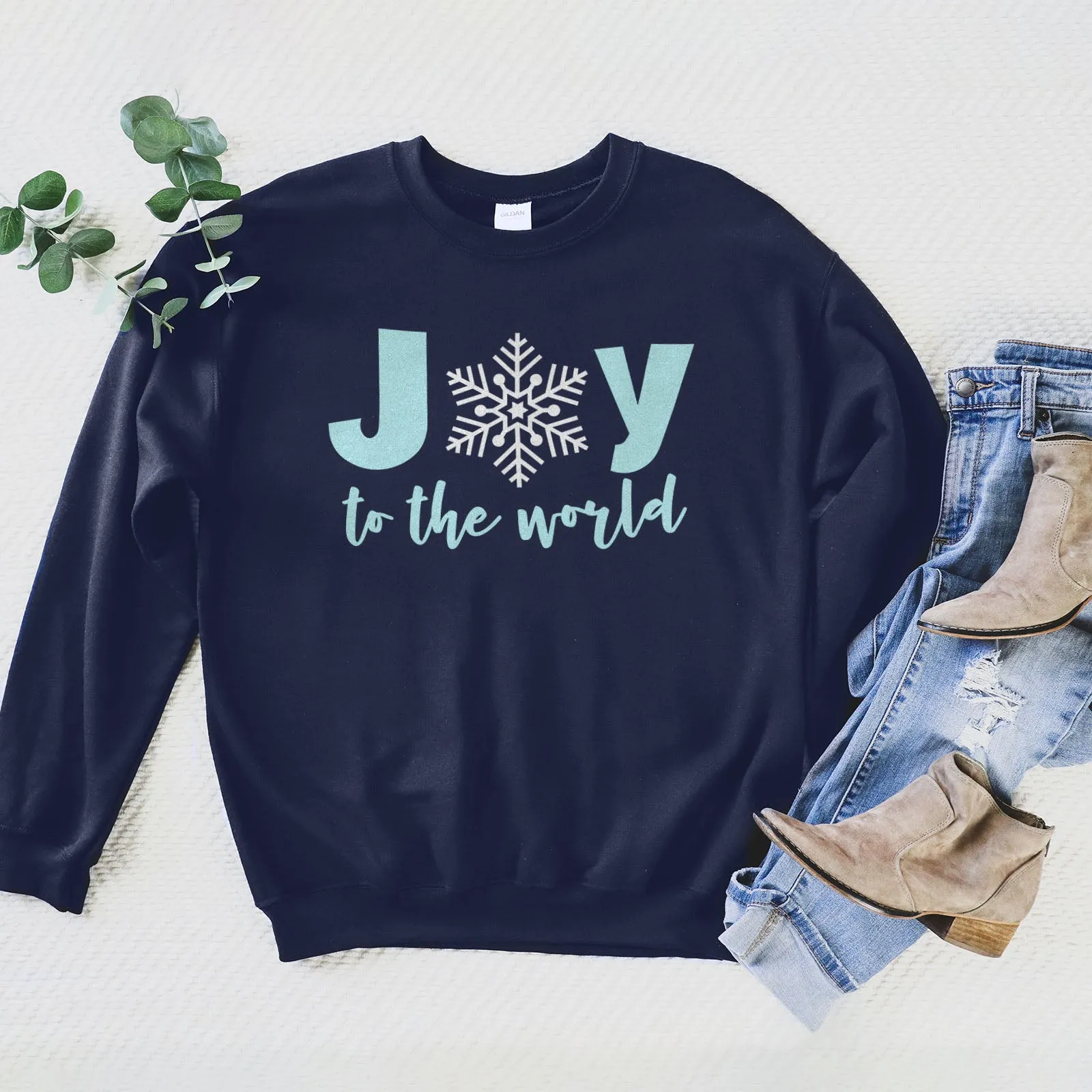 Joy to the World Snowflake Sweatshirt