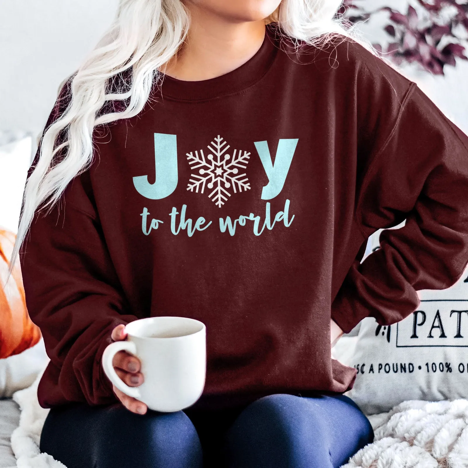 Joy to the World Snowflake Sweatshirt