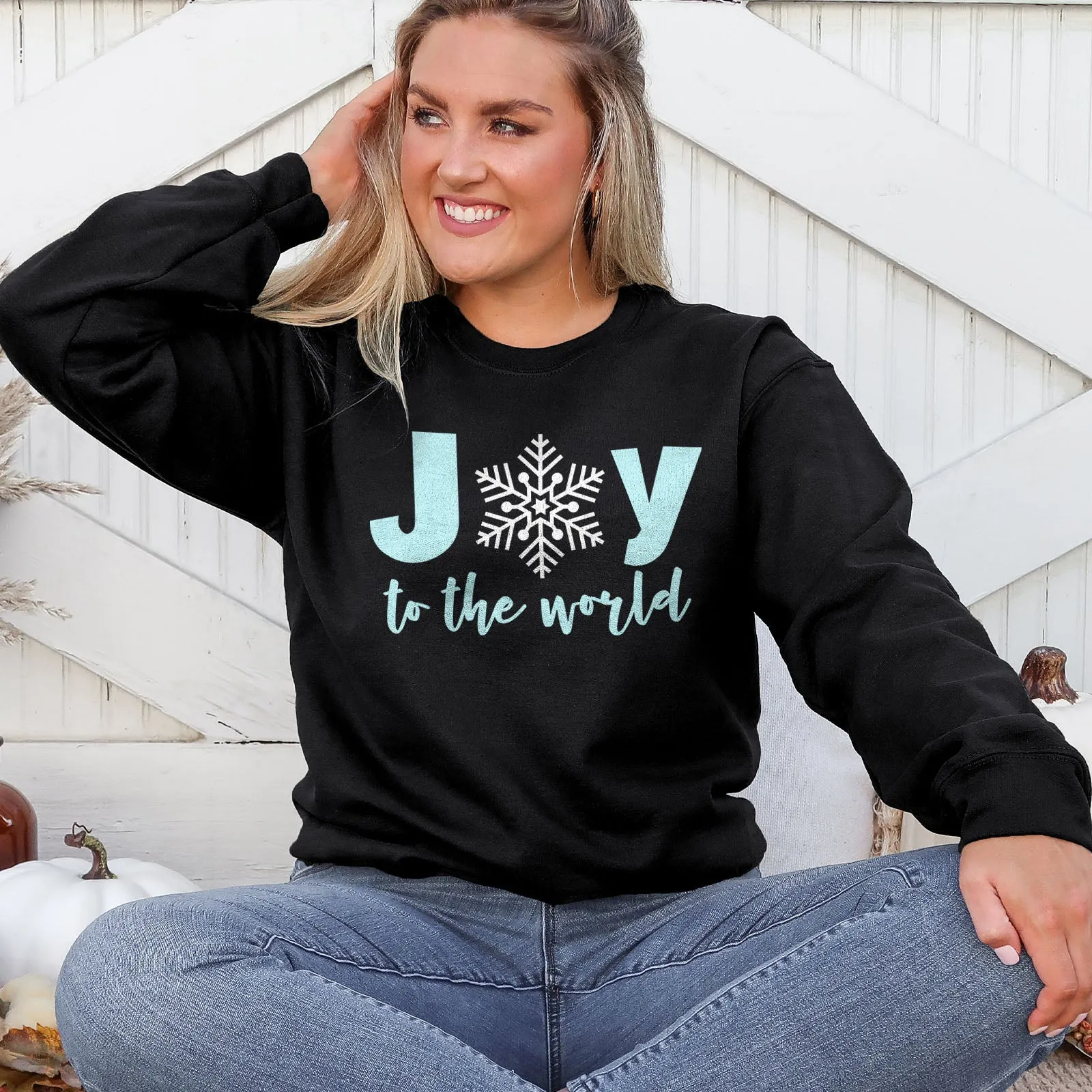 Joy to the World Snowflake Sweatshirt