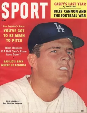 June 1960 Sport Cover (Don Drysdale, Los Angeles Dodgers)