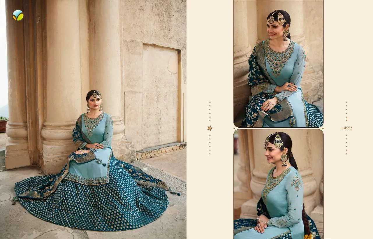 KASEESH BENCHMARK VOL-2 BY VINAY FASHION 14551 TO 14558 SERIES BEAUTIFUL STYLISH FULL STITCHED SUITS