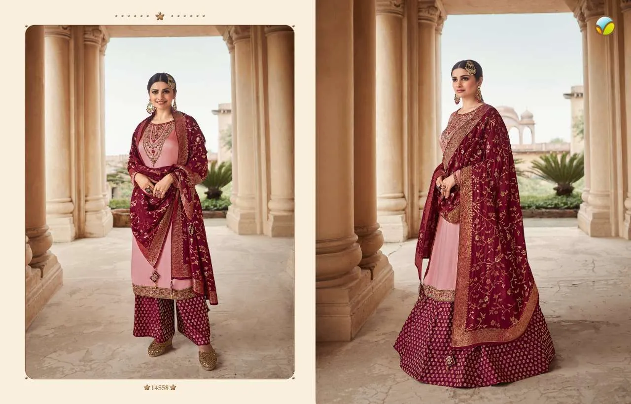 KASEESH BENCHMARK VOL-2 BY VINAY FASHION 14551 TO 14558 SERIES BEAUTIFUL STYLISH FULL STITCHED SUITS
