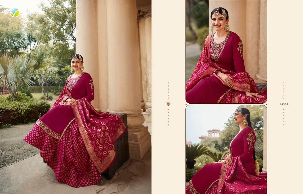 KASEESH BENCHMARK VOL-2 BY VINAY FASHION 14551 TO 14558 SERIES BEAUTIFUL STYLISH FULL STITCHED SUITS