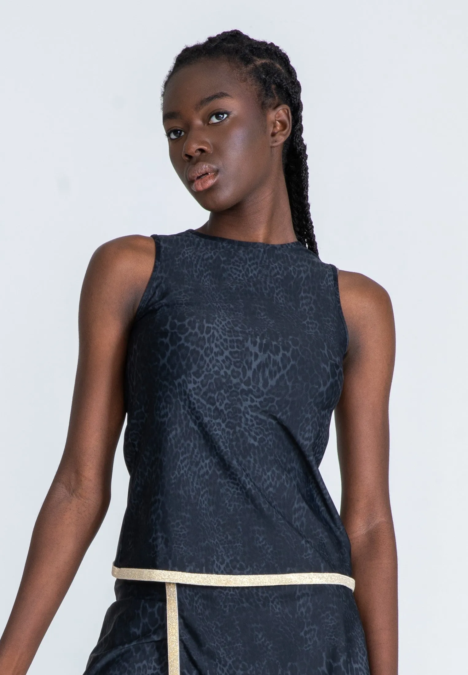 La Luna Sport Top Gold - Grey Leo