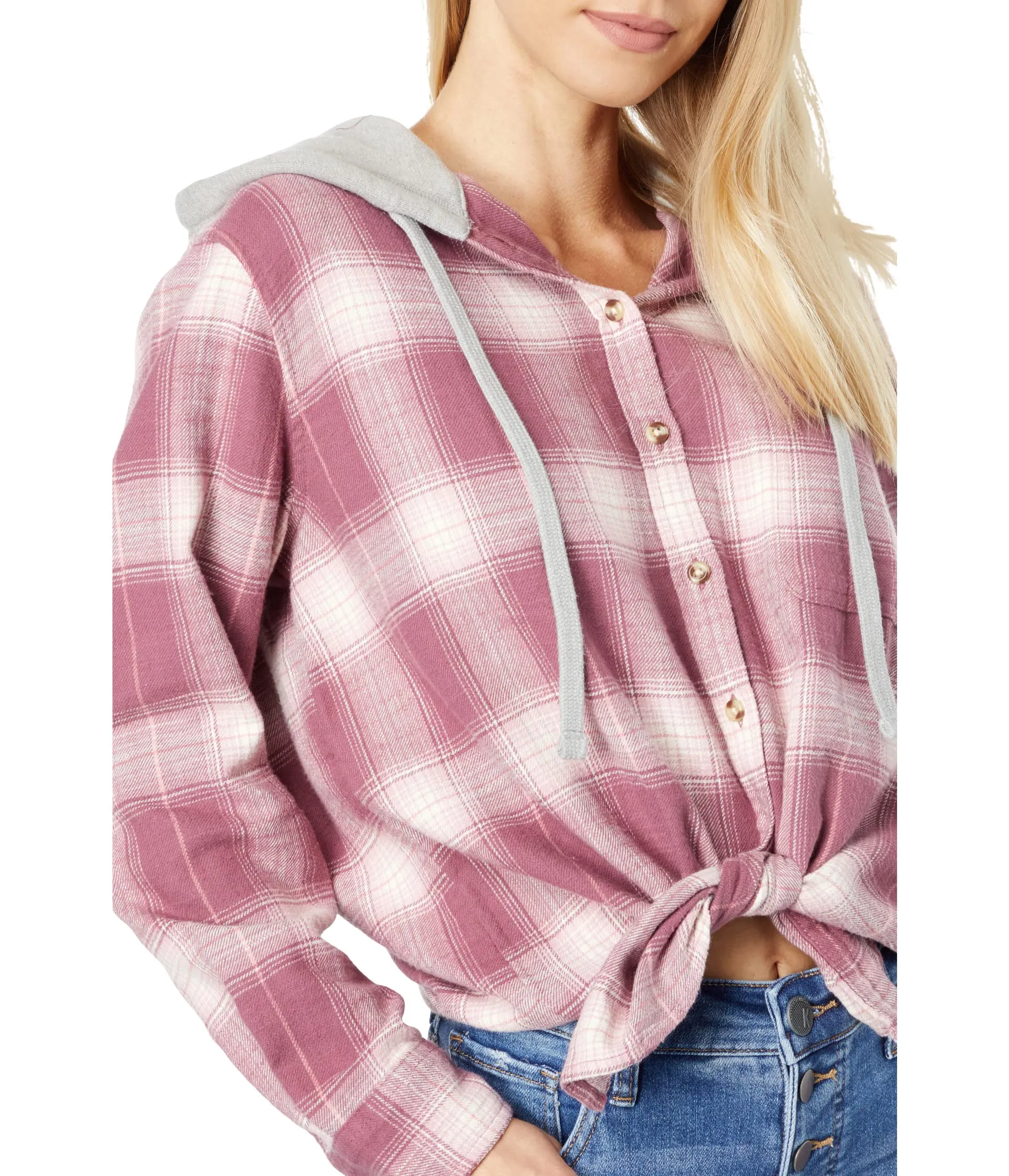 Lucky Brand, Fashion Plaid Hoodie