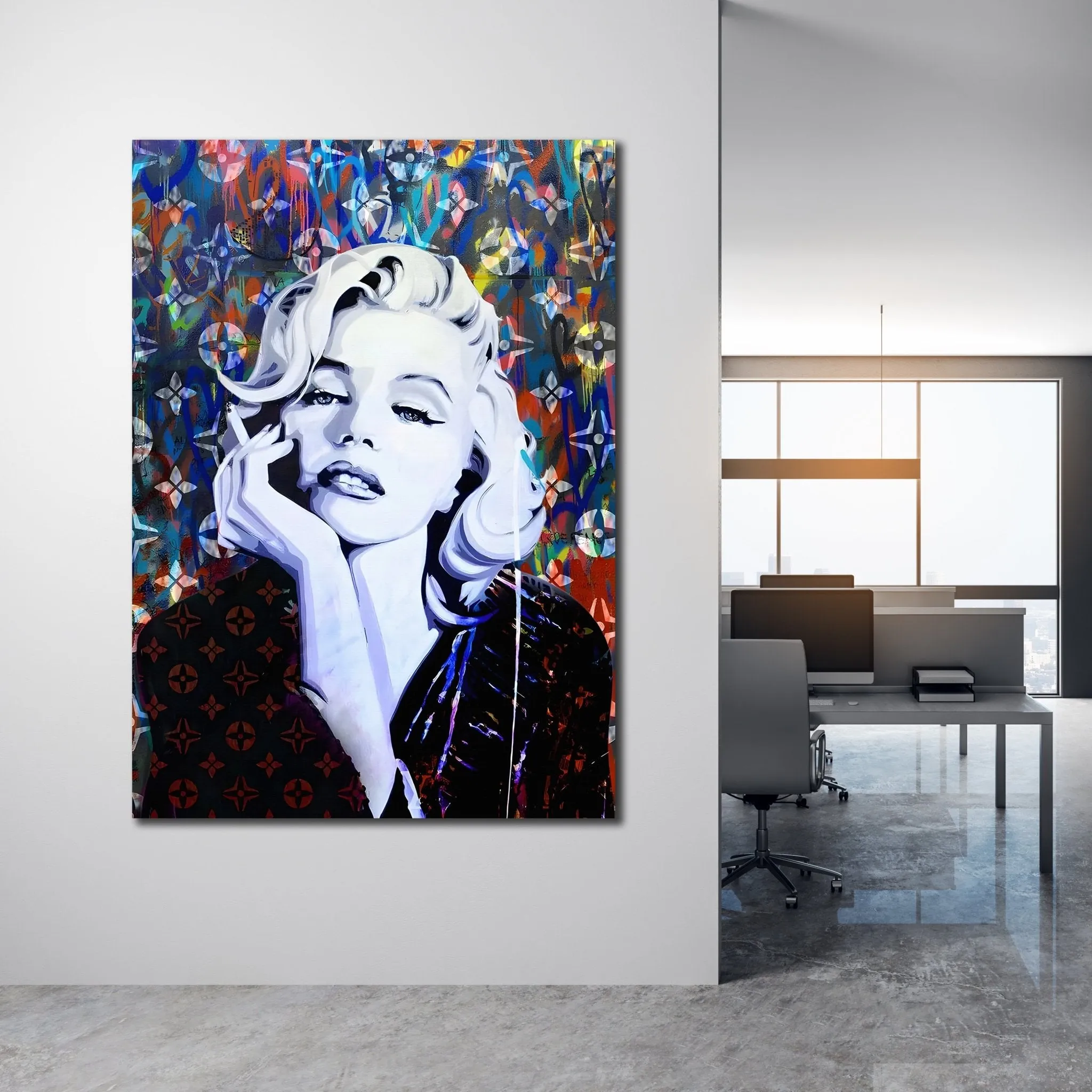 Marilyn Monroe Graffiti Wall Art