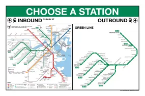 MBTA Green Line Station Panel Prints (18"x24")