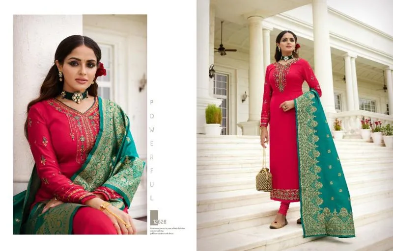 Meera Trendz Zisa Banarasi Vol-11 12621-12628 Series Full Stitched Suite