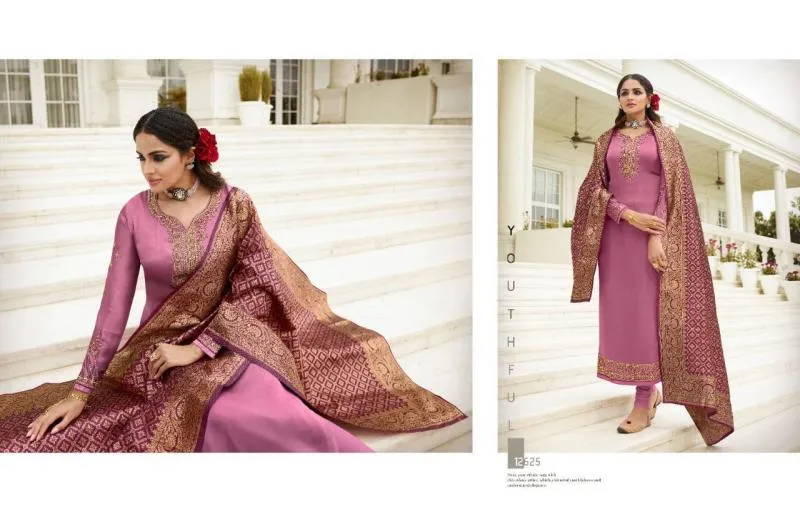 Meera Trendz Zisa Banarasi Vol-11 12621-12628 Series Full Stitched Suite