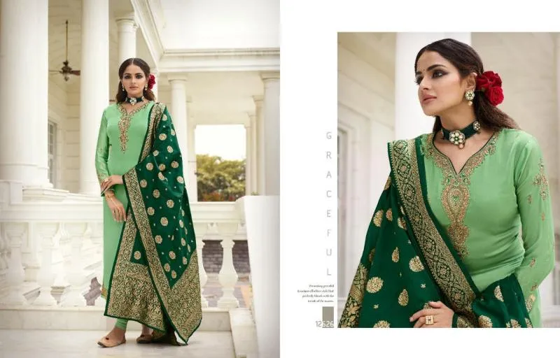 Meera Trendz Zisa Banarasi Vol-11 12621-12628 Series Full Stitched Suite