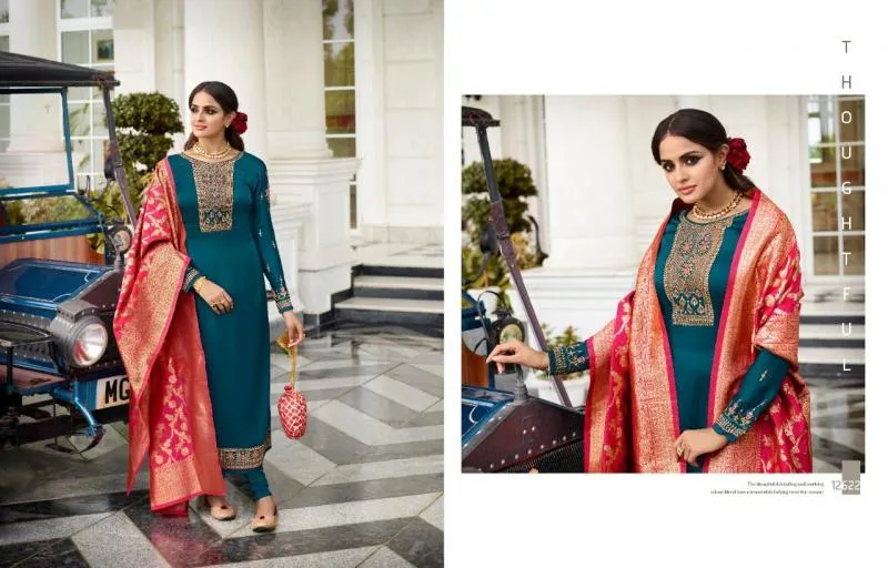 Meera Trendz Zisa Banarasi Vol-11 12621-12628 Series Full Stitched Suite
