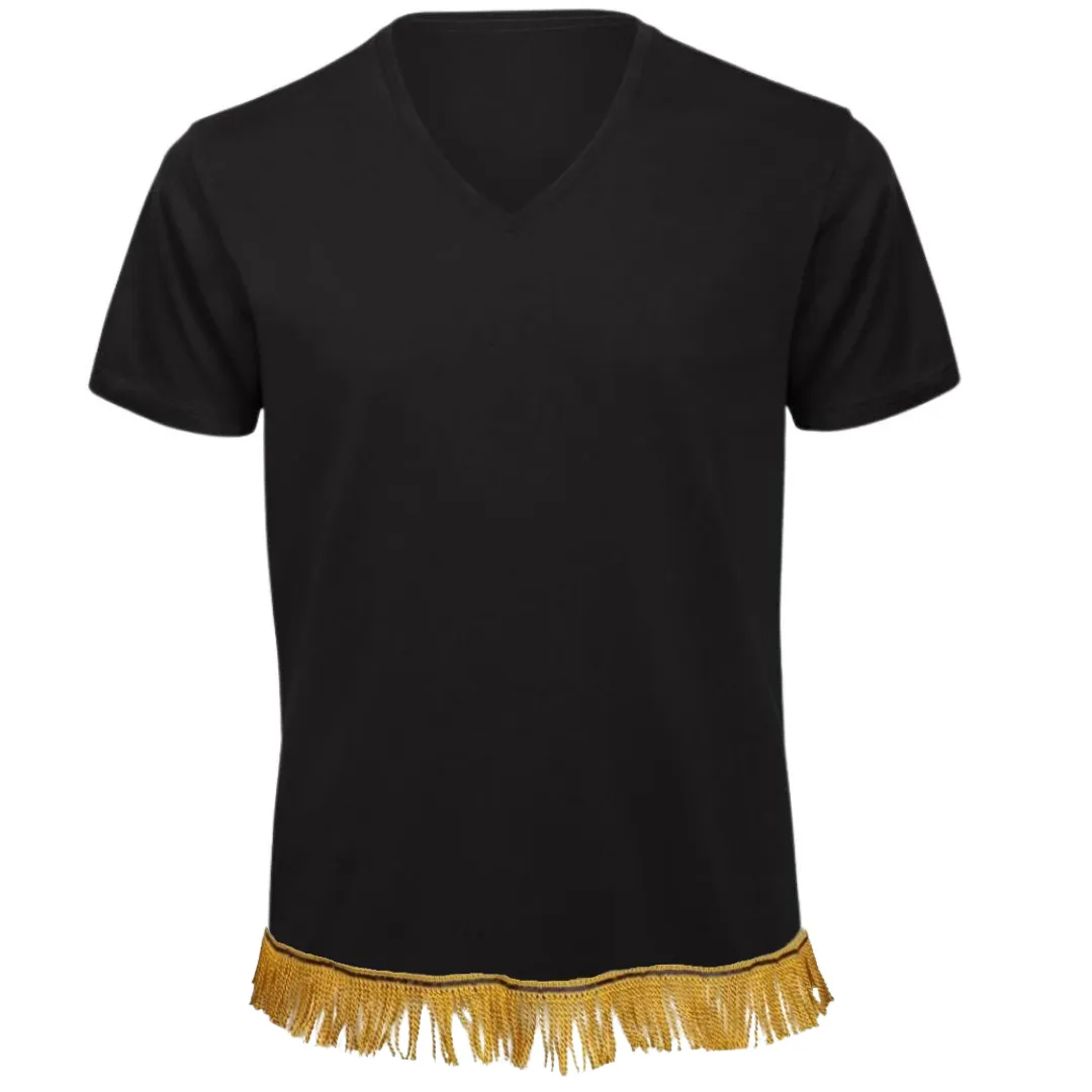 Men's Fringed V-Neck  T-Shirt Bundle