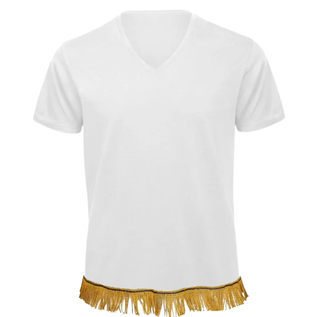 Men's Fringed V-Neck  T-Shirt Bundle