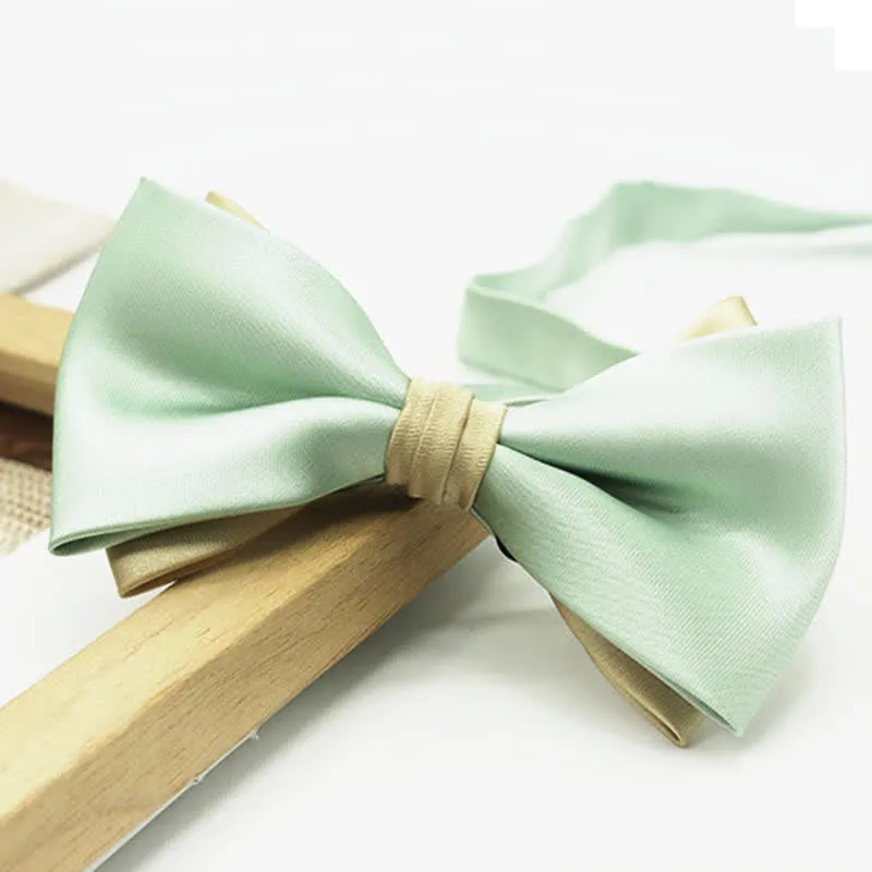 Men's Two Tone Double-Deck Wedding Business Bow Tie