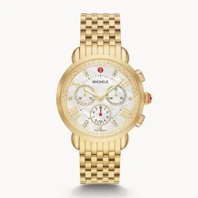 Sport Sail Gold Diamond Watch by MICHELE