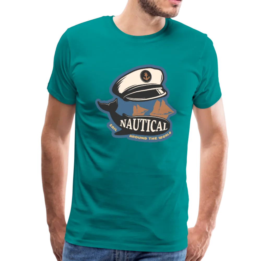 Nautical - Captains Hat - Premium T-Shirt