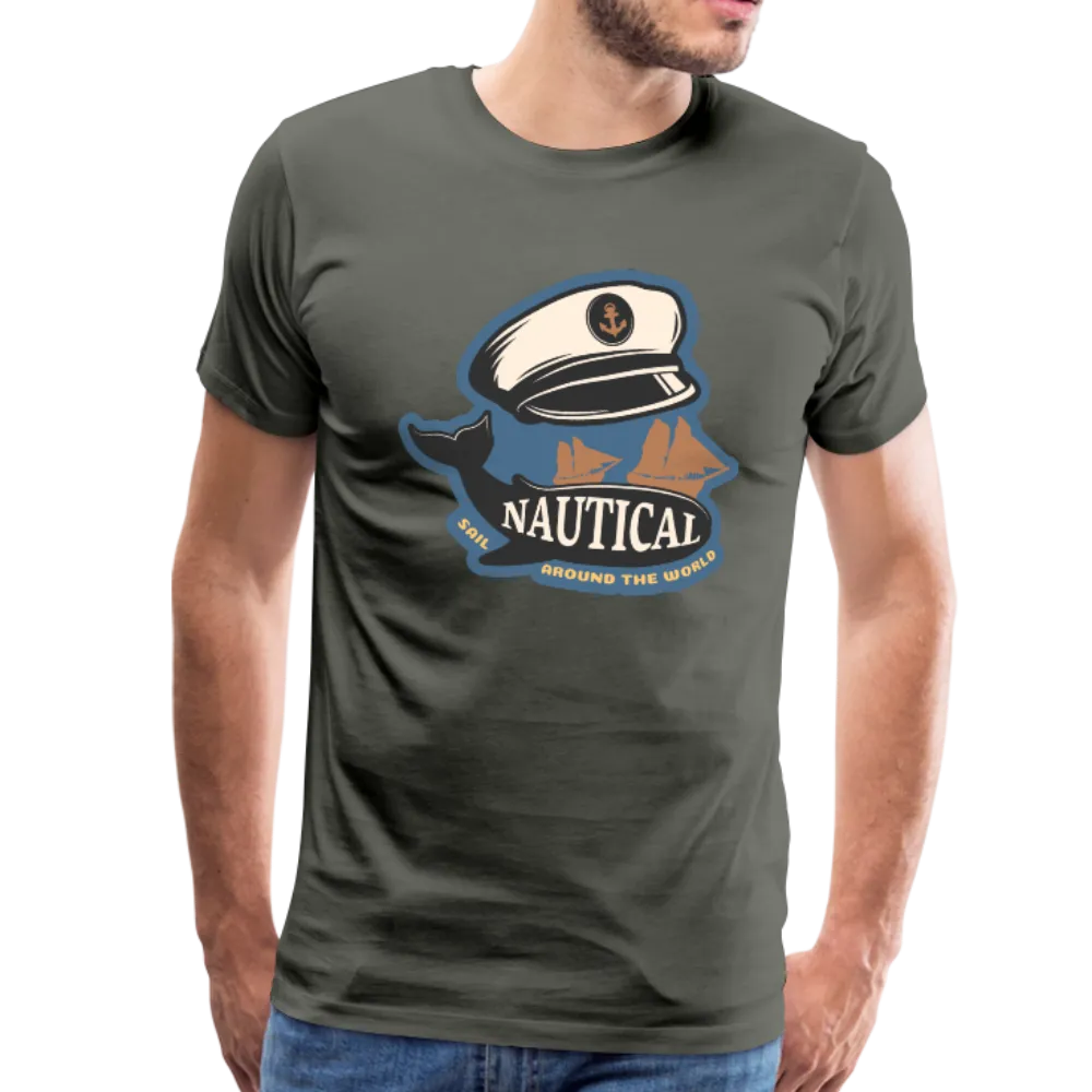 Nautical - Captains Hat - Premium T-Shirt